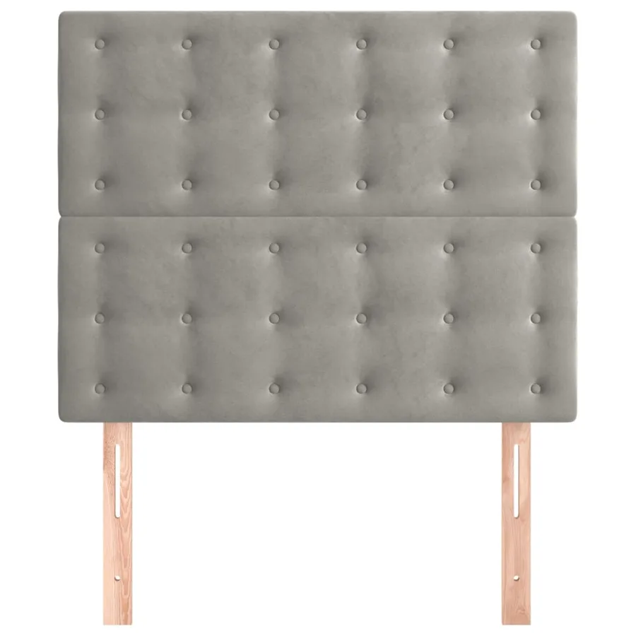 Tête de lit Gris clair 80x5x118/128 cm Velours - 3