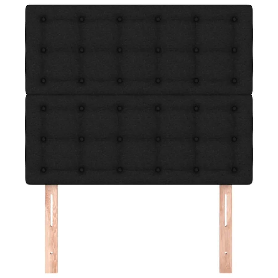 Tête de lit Noir 80x5x118/128 cm Tissu - 3
