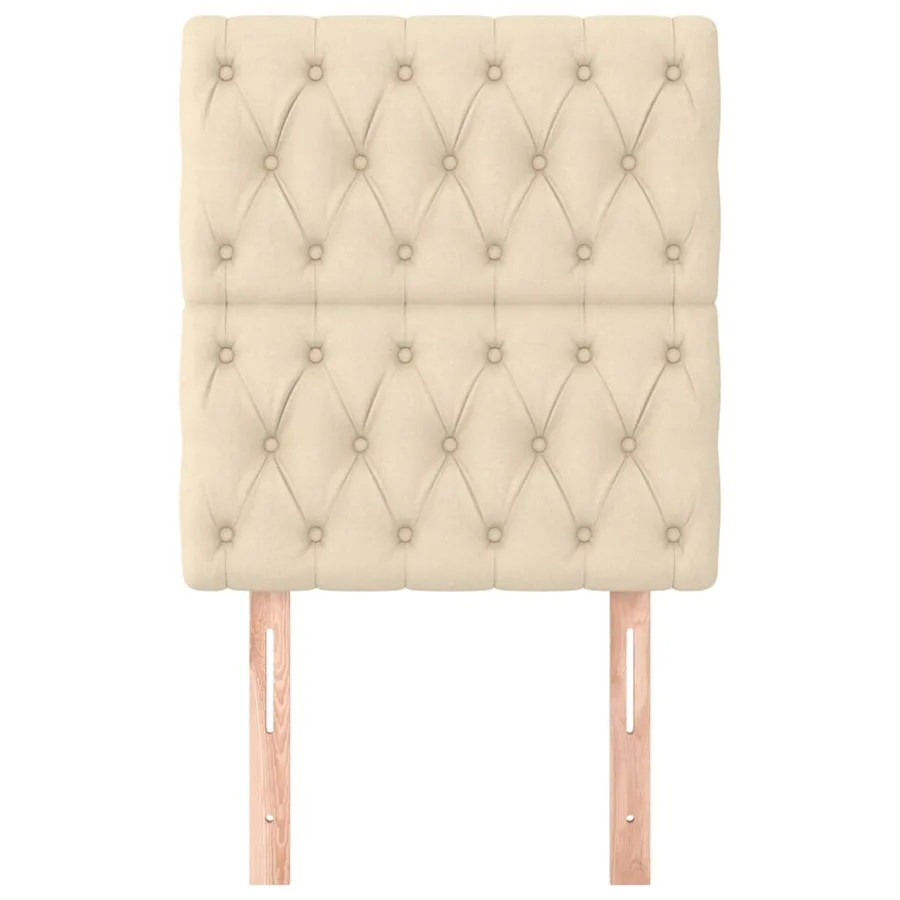 Tête de lit Crème 80x7x118/128 cm Tissu - 3