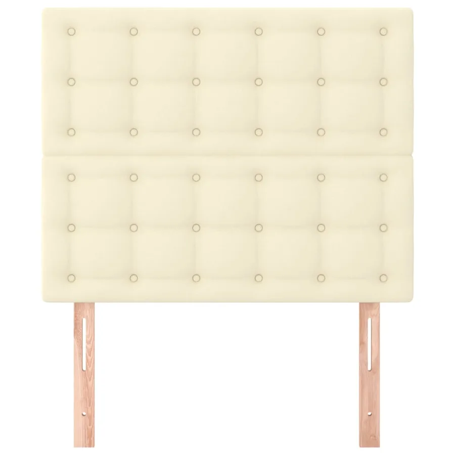 Tête de lit Crème 80x5x118/128 cm Similicuir - 3