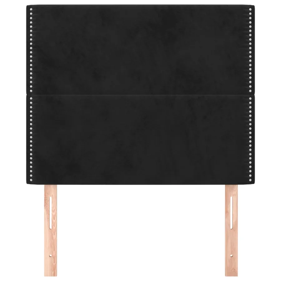 Tête de lit Noir 80x5x118/128 cm Velours - 3