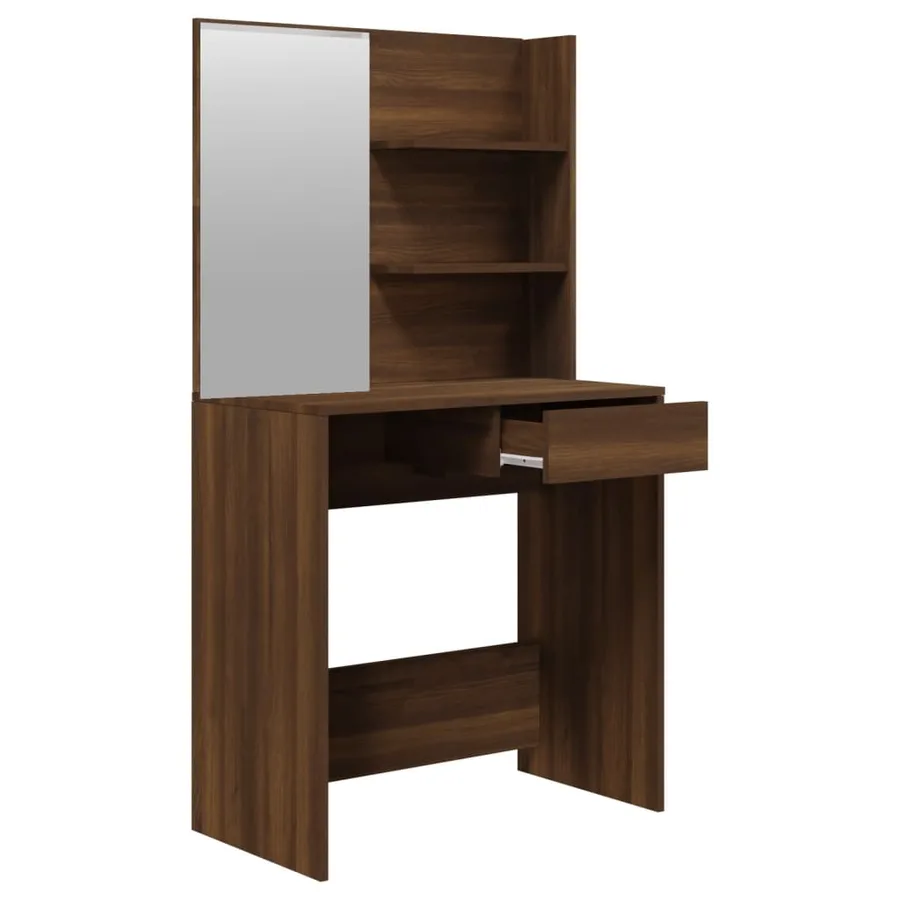 Ensemble de coiffeuse Chêne marron 74,5x40x141 cm - 5