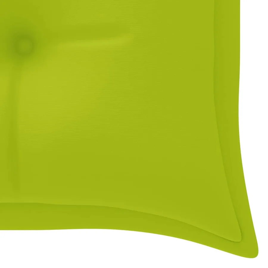Banc Batavia avec coussin vert brillant 150 cm Bois teck massif - 7