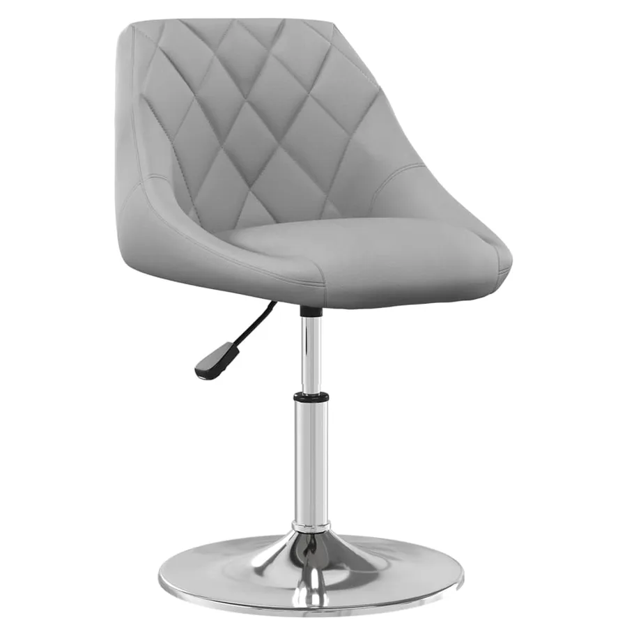 Chaises à manger pivotantes lot de 4 Gris clair Velours - 2