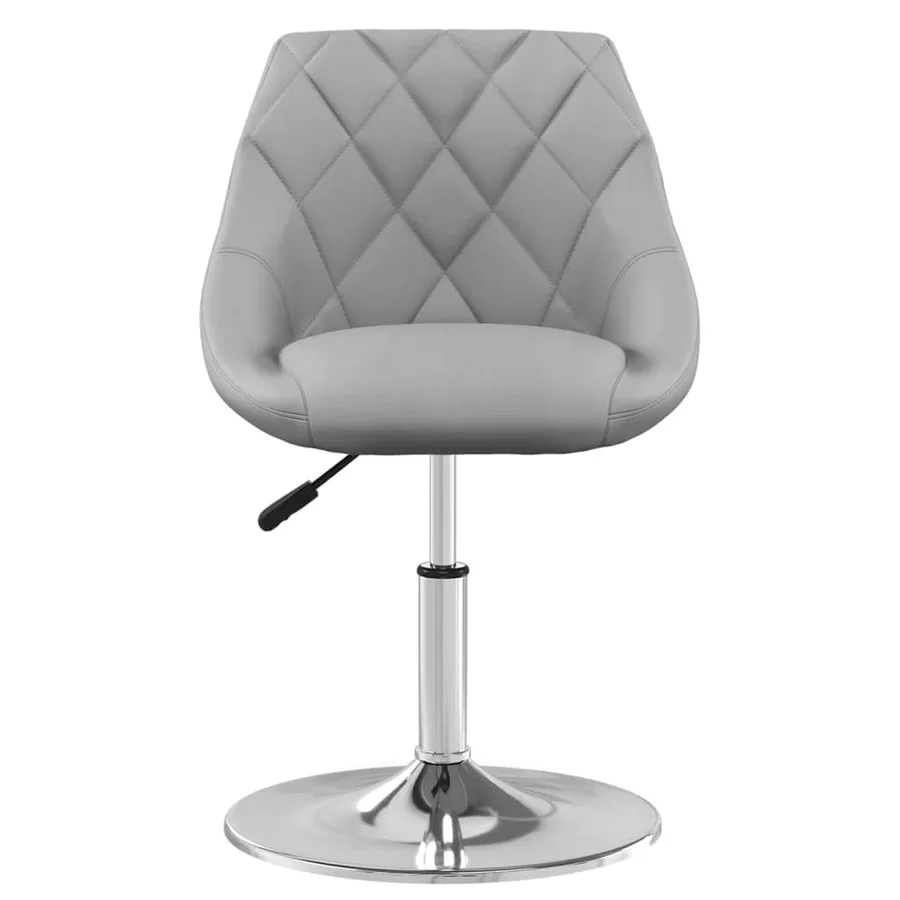 Chaises à manger pivotantes lot de 4 Gris clair Velours - 3