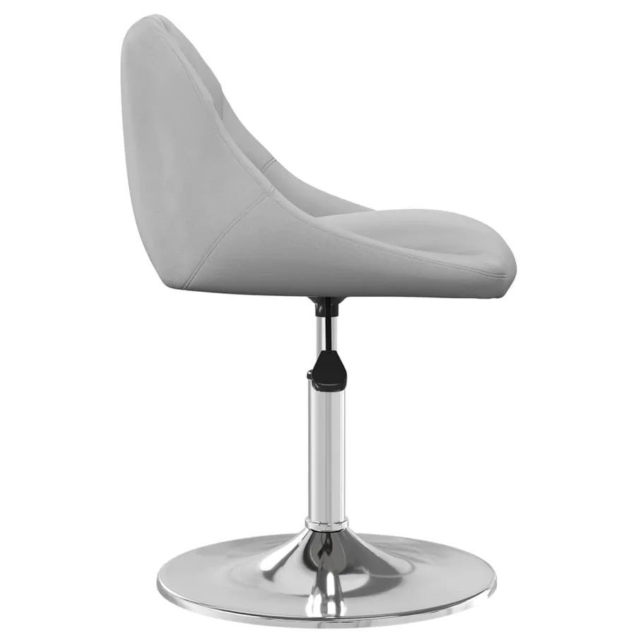 Chaises à manger pivotantes lot de 4 Gris clair Velours - 4