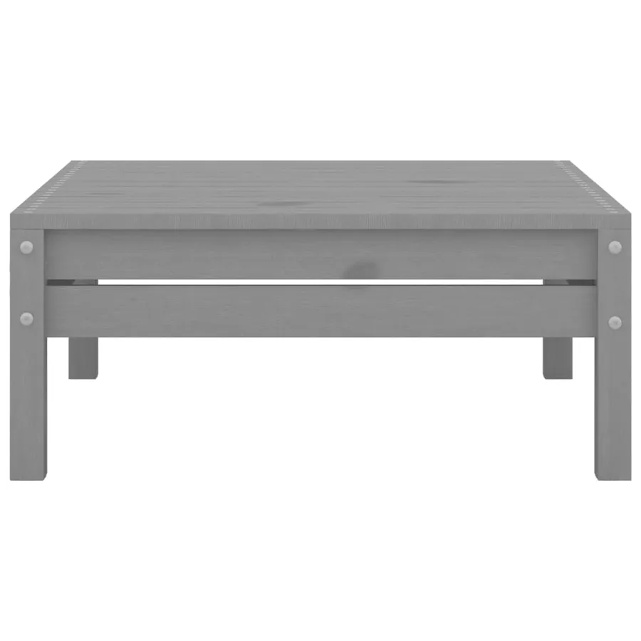 Salon de jardin 9 pcs Gris Bois de pin massif - 8