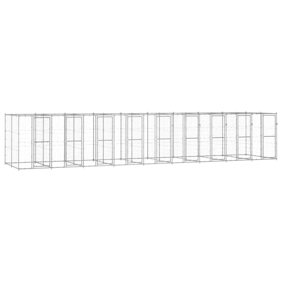 Chenil extérieur Acier galvanisé 21,78 m²