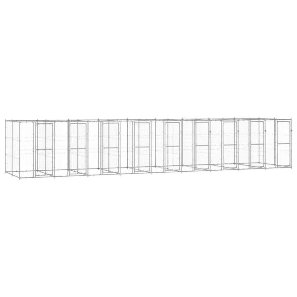 Chenil extérieur Acier galvanisé 21,78 m²