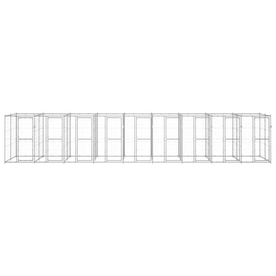 Chenil extérieur Acier galvanisé 21,78 m² - 2