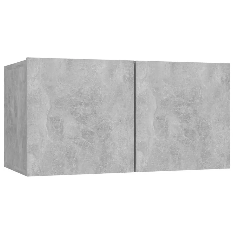 Ensemble de meubles TV 7 pcs Gris béton Bois d'ingénierie - 5