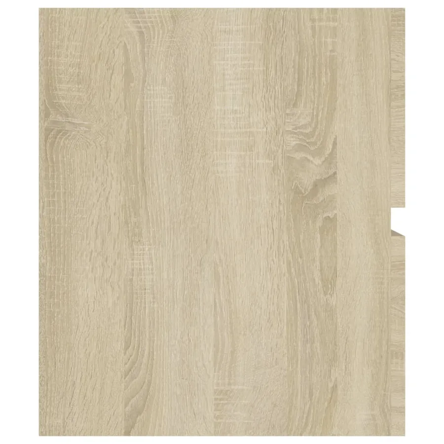 Armoire d'évier lavabo intégré chêne sonoma bois d'ingénierie - 10