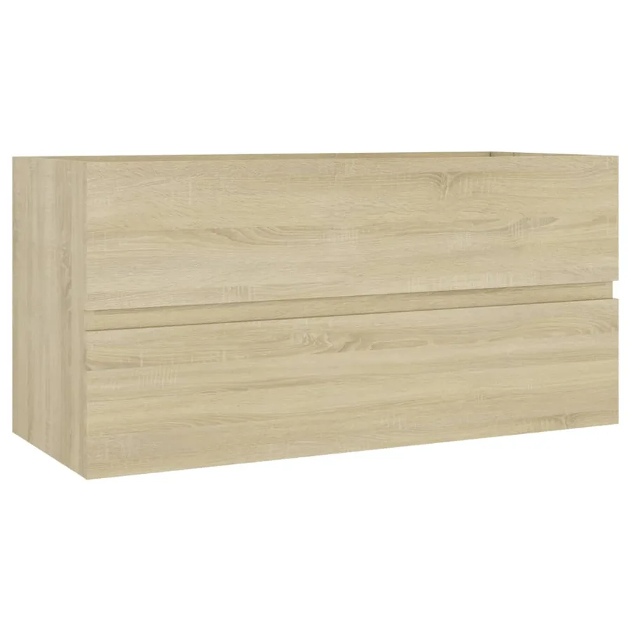 Armoire d'évier lavabo intégré chêne sonoma bois d'ingénierie - 8