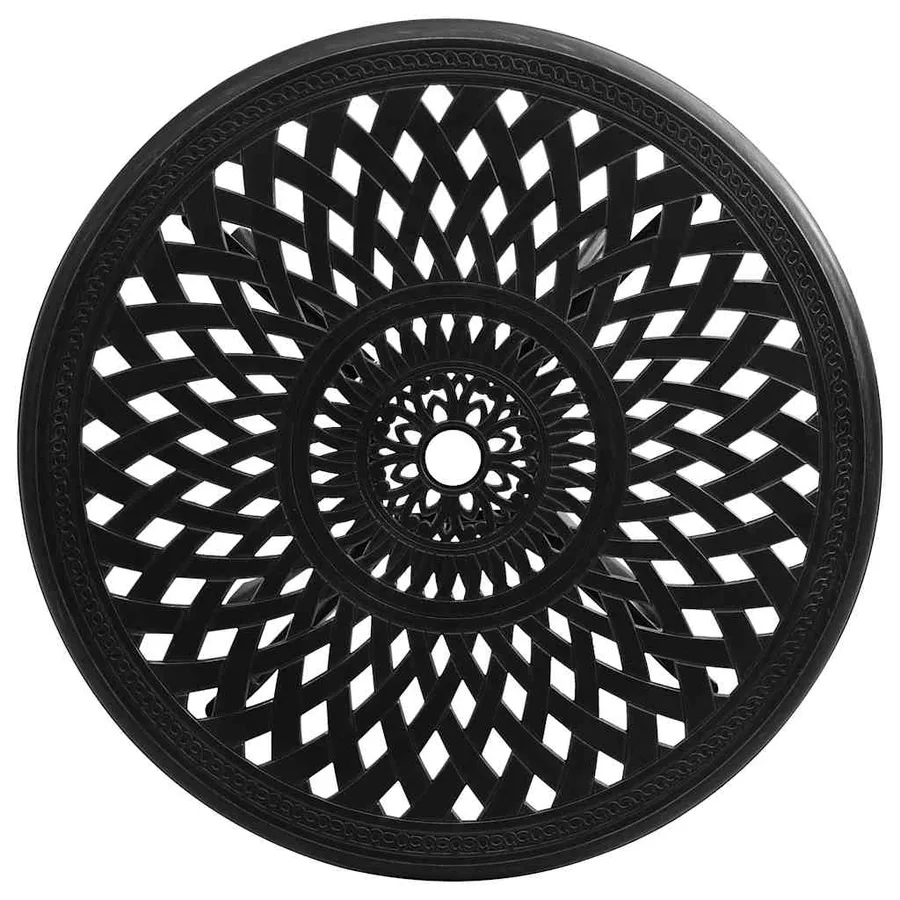 Ensemble de bistro 3 pcs Aluminium coulé Noir - 12