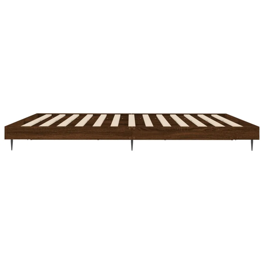 Cadre de lit sans matelas chêne marron 120x200 cm - 7