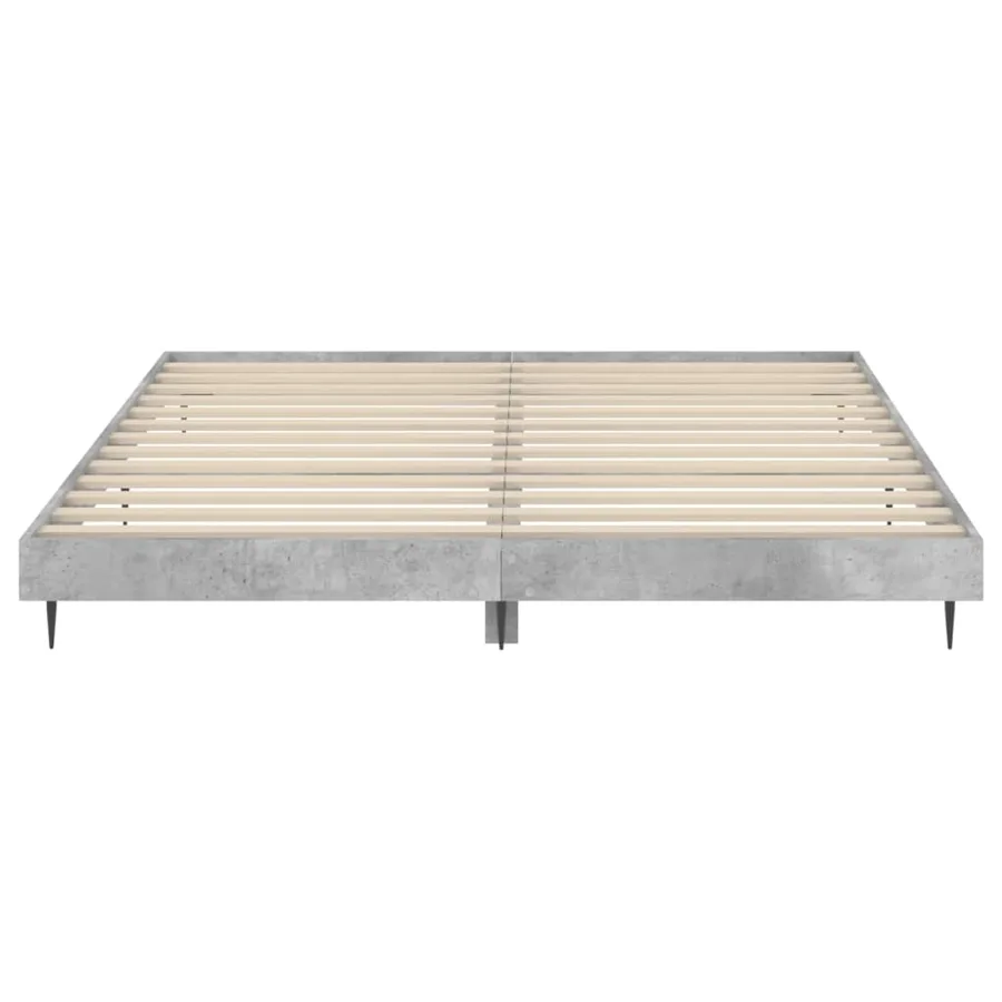 Cadre de lit sans matelas gris béton 120x200 cm - 6