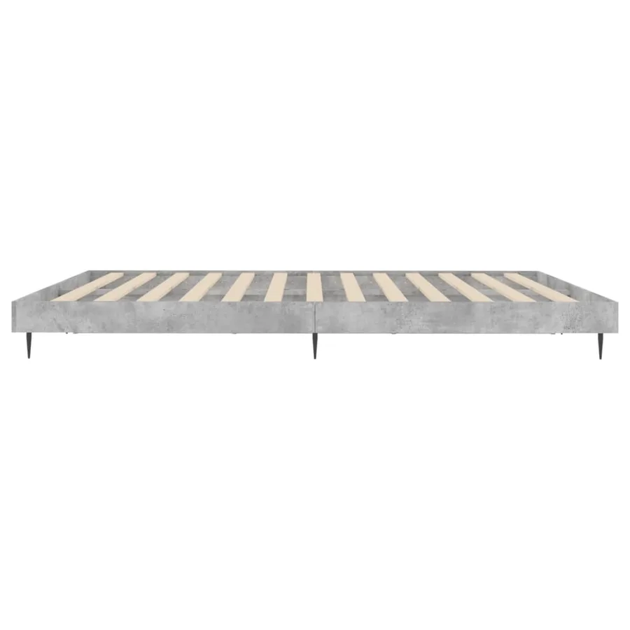Cadre de lit sans matelas gris béton 120x200 cm - 7