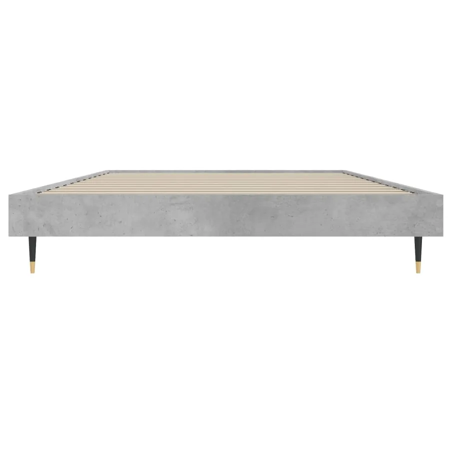 Cadre de lit sans matelas gris béton 90x190 cm - 6
