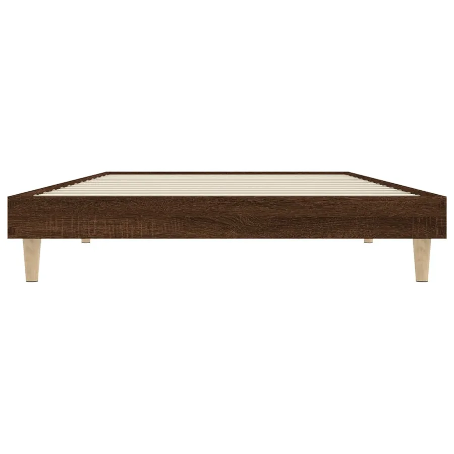 Cadre de lit sans matelas chêne marron 90x200cm bois ingénierie - 6