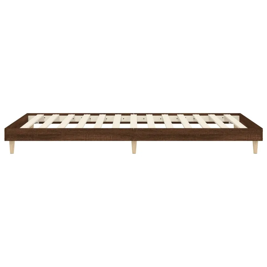 Cadre de lit sans matelas chêne marron 90x200cm bois ingénierie - 7