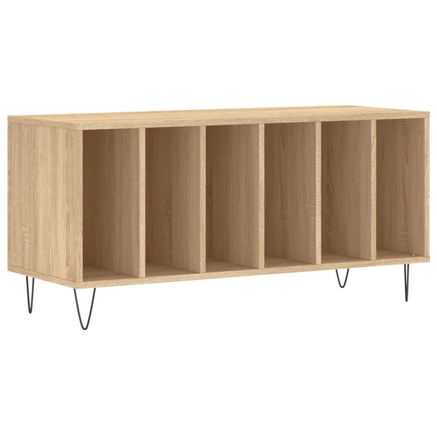 Armoire à disques chêne sonoma 100x38x48 cm bois d'ingénierie - 2