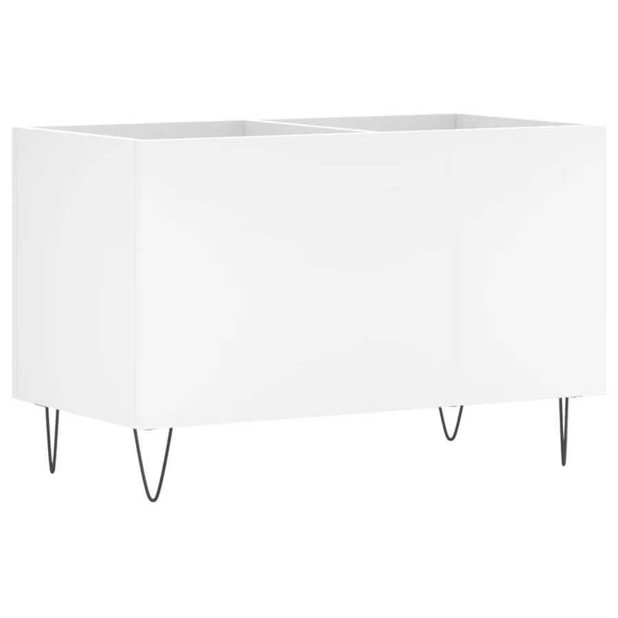 Armoire à disques blanc 74,5x38x48 cm bois d'ingénierie - 2