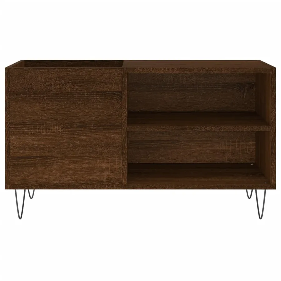 Armoire à disques chêne marron 85x38x48 cm bois d'ingénierie - 4