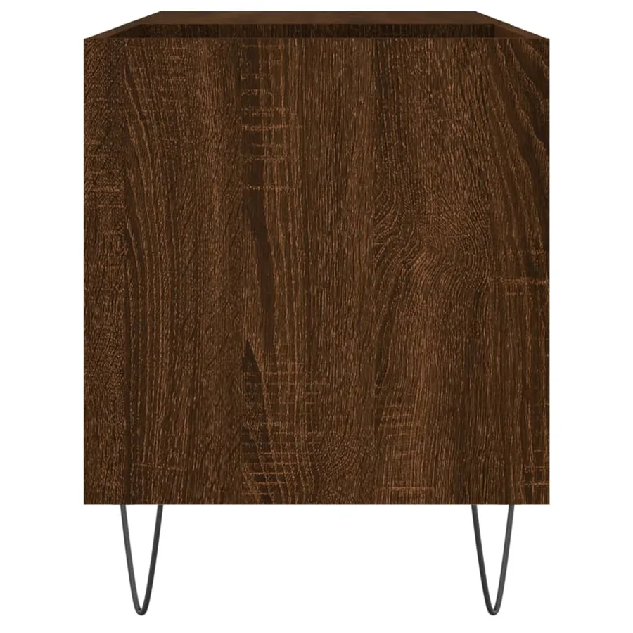 Armoire à disques chêne marron 85x38x48 cm bois d'ingénierie - 5