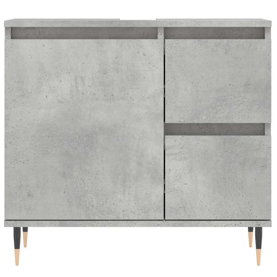 Armoire de salle de bain gris béton 65x33x60 cm - 5