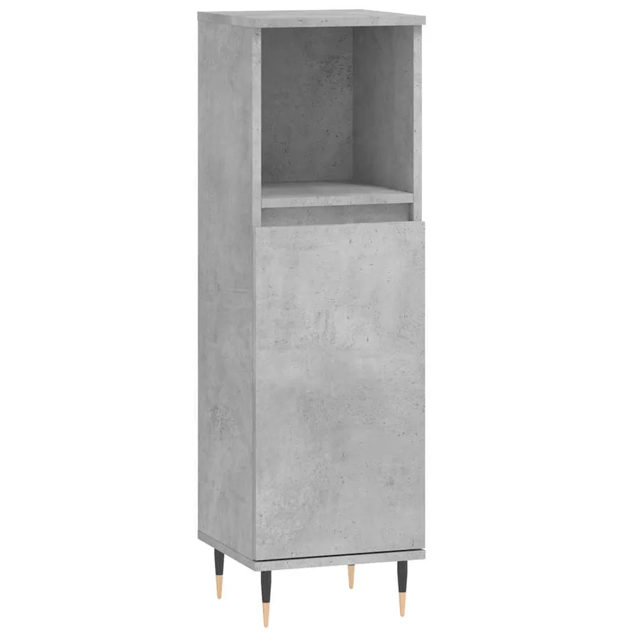 Armoire de salle de bain gris béton 30x30x100 cm - 2