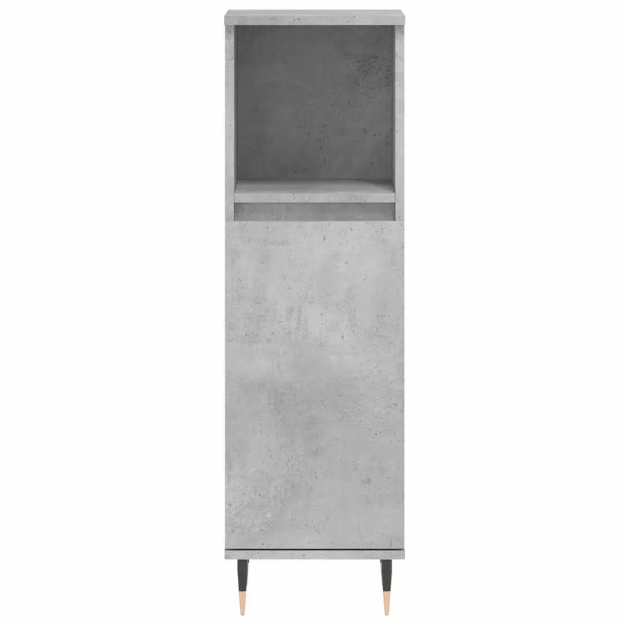 Armoire de salle de bain gris béton 30x30x100 cm - 5