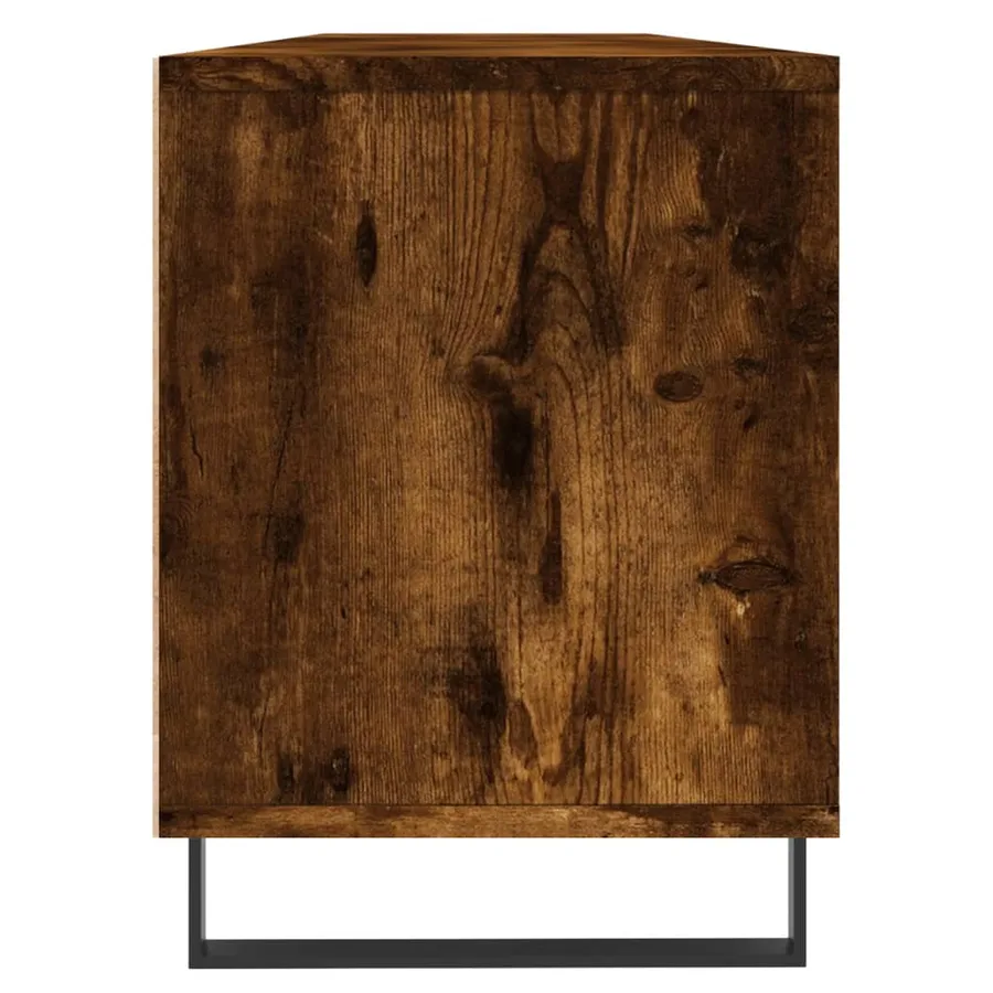Meuble TV chêne fumé 150x30x44,5 cm bois d'ingénierie - 7