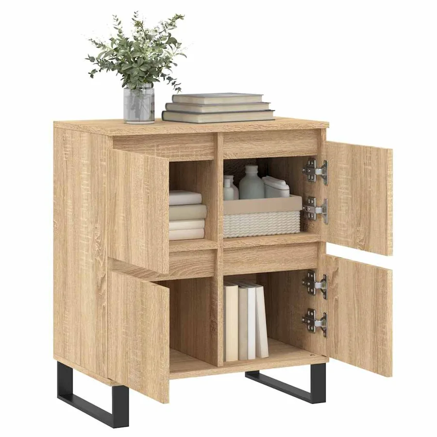 Buffet Chêne sonoma 60x35x70 cm Bois d'ingénierie - 4