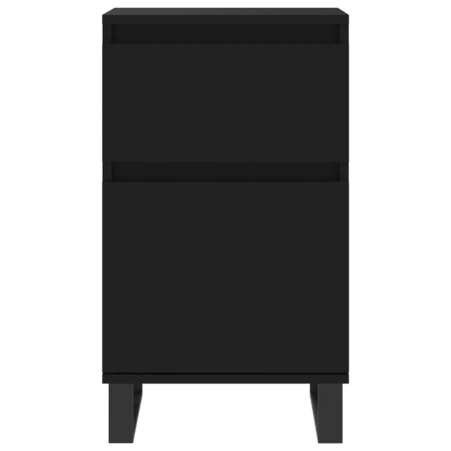 Buffets 2 pcs noir 40x35x70 cm bois d’ingénierie - 6