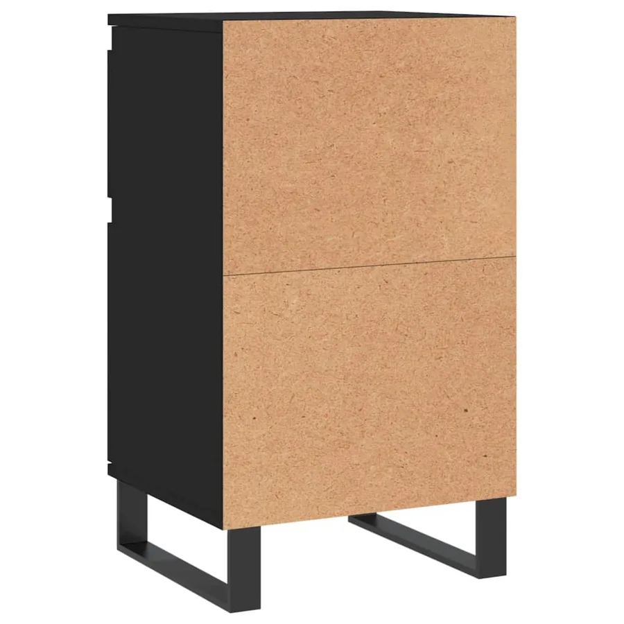 Buffets 2 pcs noir 40x35x70 cm bois d’ingénierie - 9