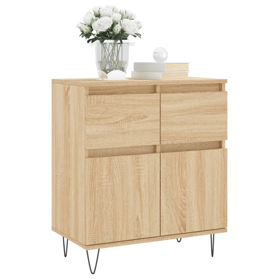 Buffet Chêne sonoma 60x35x70 cm Bois d'ingénierie - 3