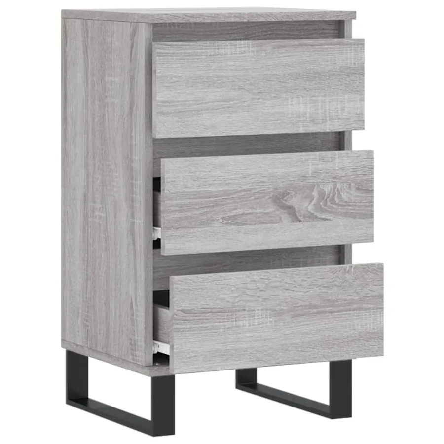 Buffet sonoma gris 40x35x70 cm bois d'ingénierie - 6