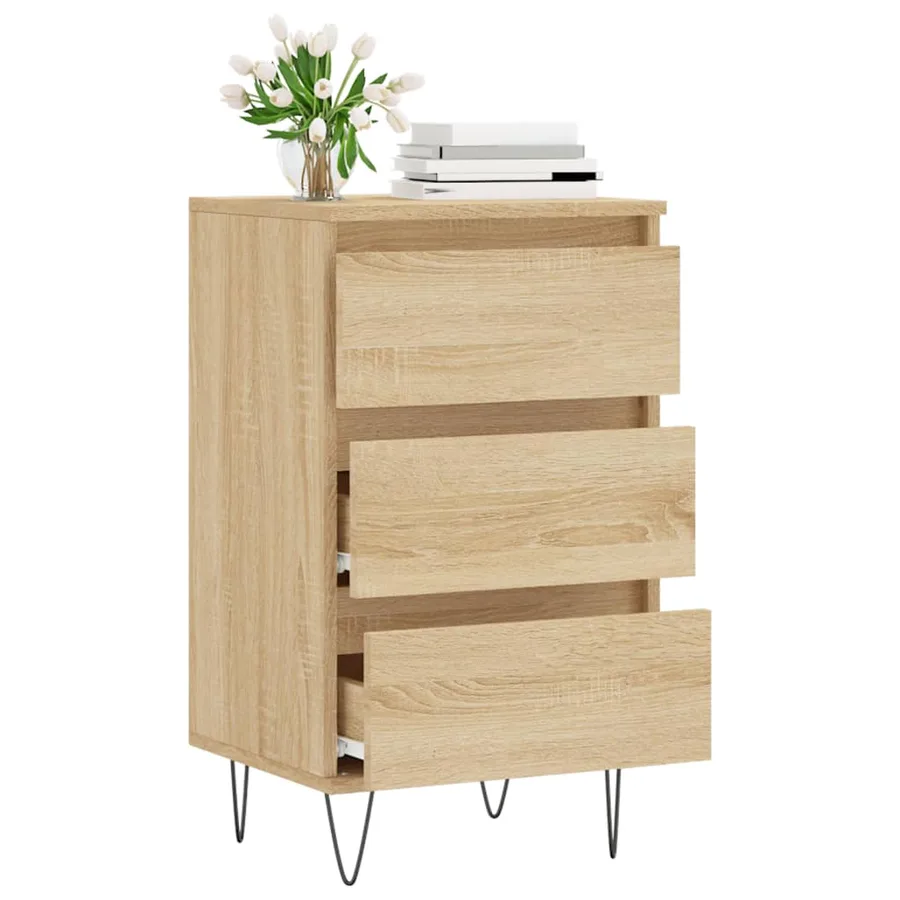 Buffet chêne sonoma 40x35x70 cm bois d'ingénierie - 4