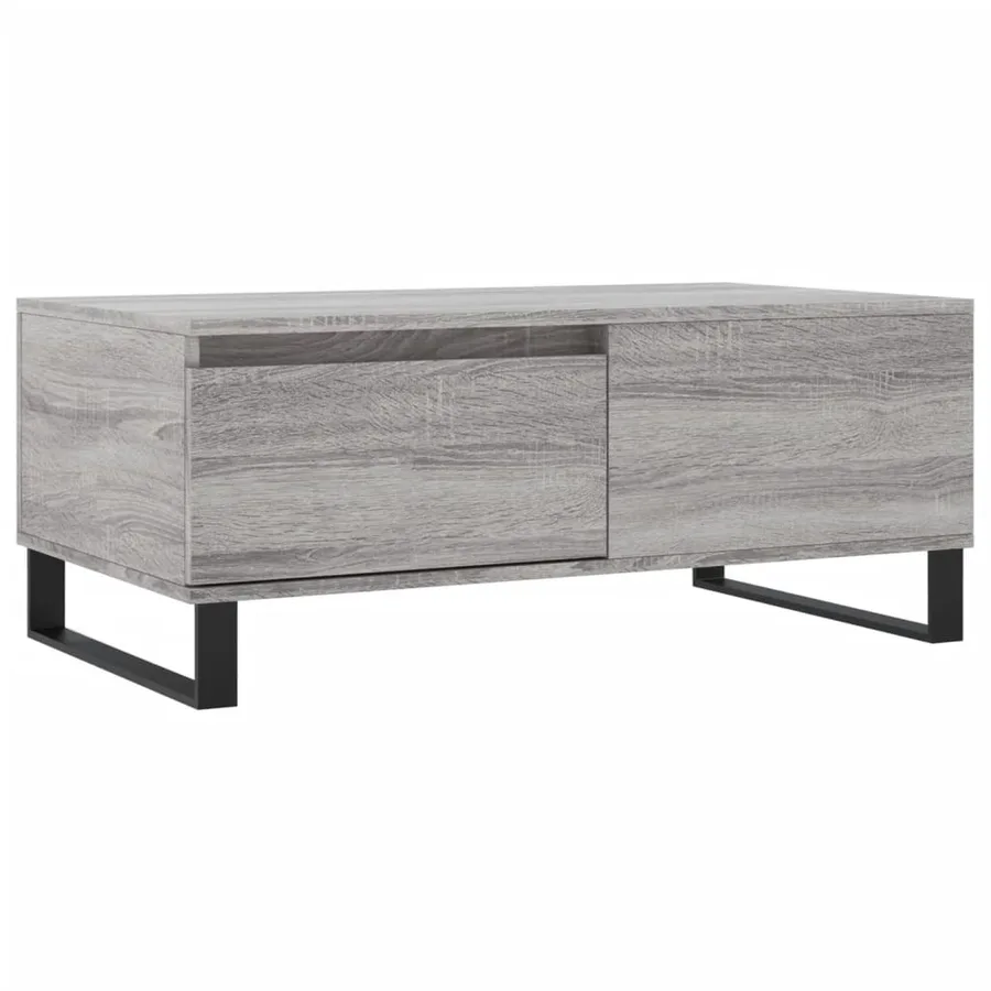 Table basse Sonoma gris 90x50x36,5 cm Bois d'ingénierie - 2