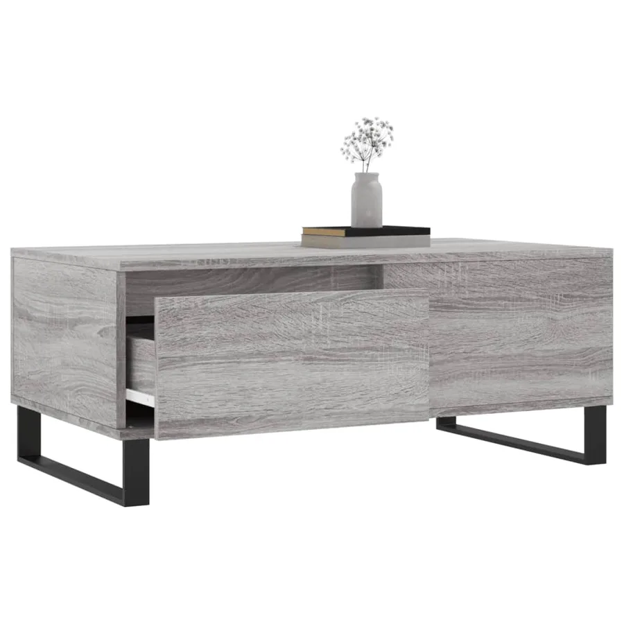 Table basse Sonoma gris 90x50x36,5 cm Bois d'ingénierie - 3