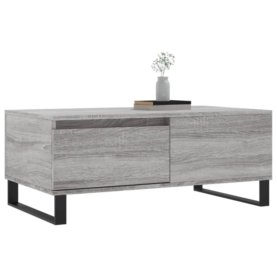 Table basse Sonoma gris 90x50x36,5 cm Bois d'ingénierie - 4