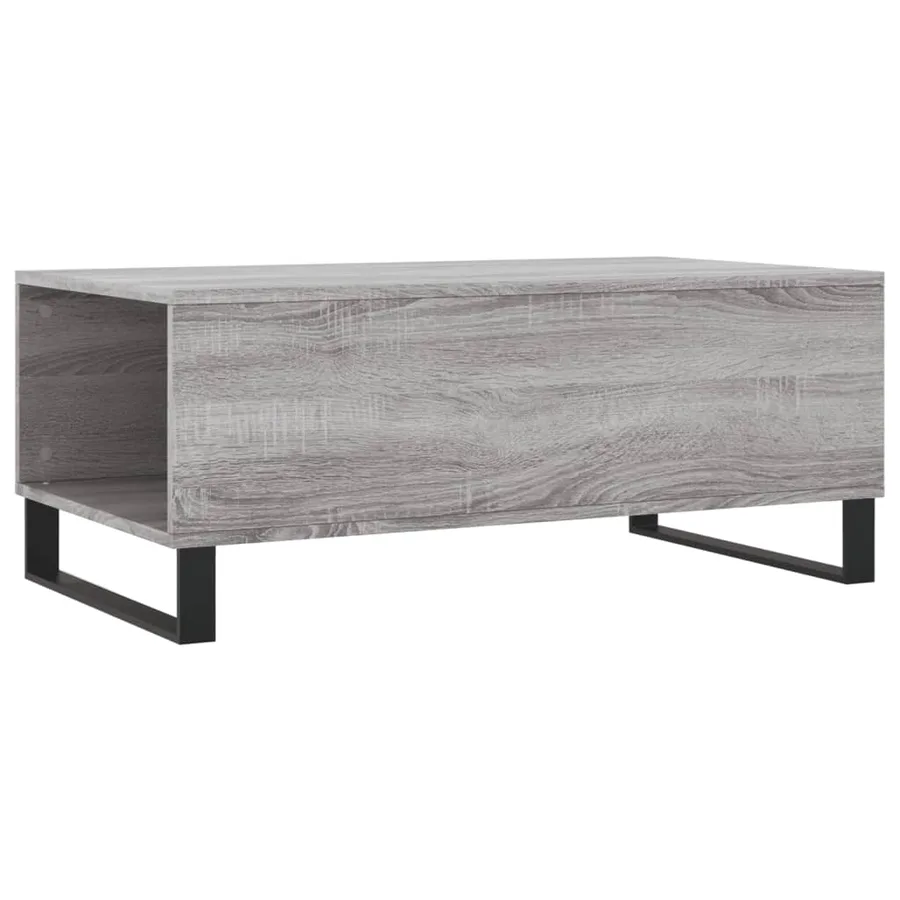 Table basse Sonoma gris 90x50x36,5 cm Bois d'ingénierie - 8