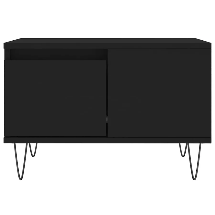 Table basse noir 55x55x36,5 cm bois d'ingénierie - 5