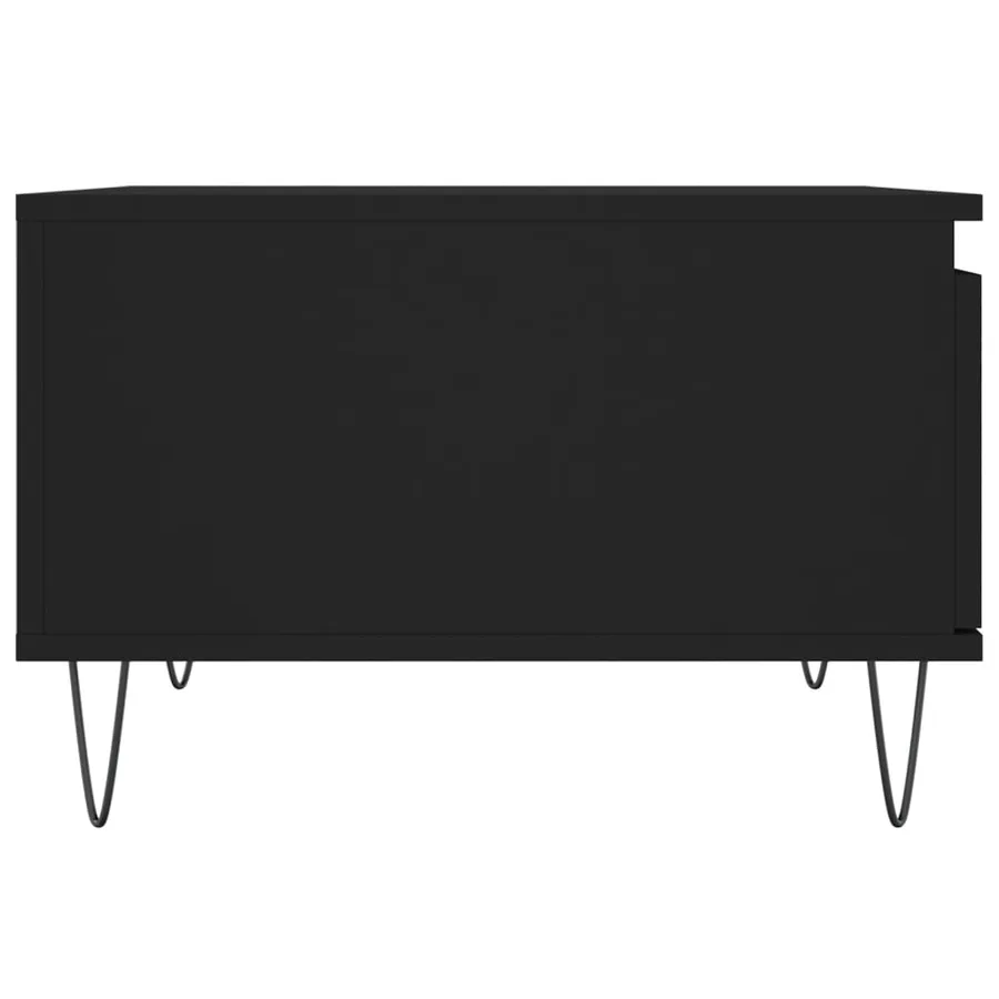 Table basse noir 55x55x36,5 cm bois d'ingénierie - 7