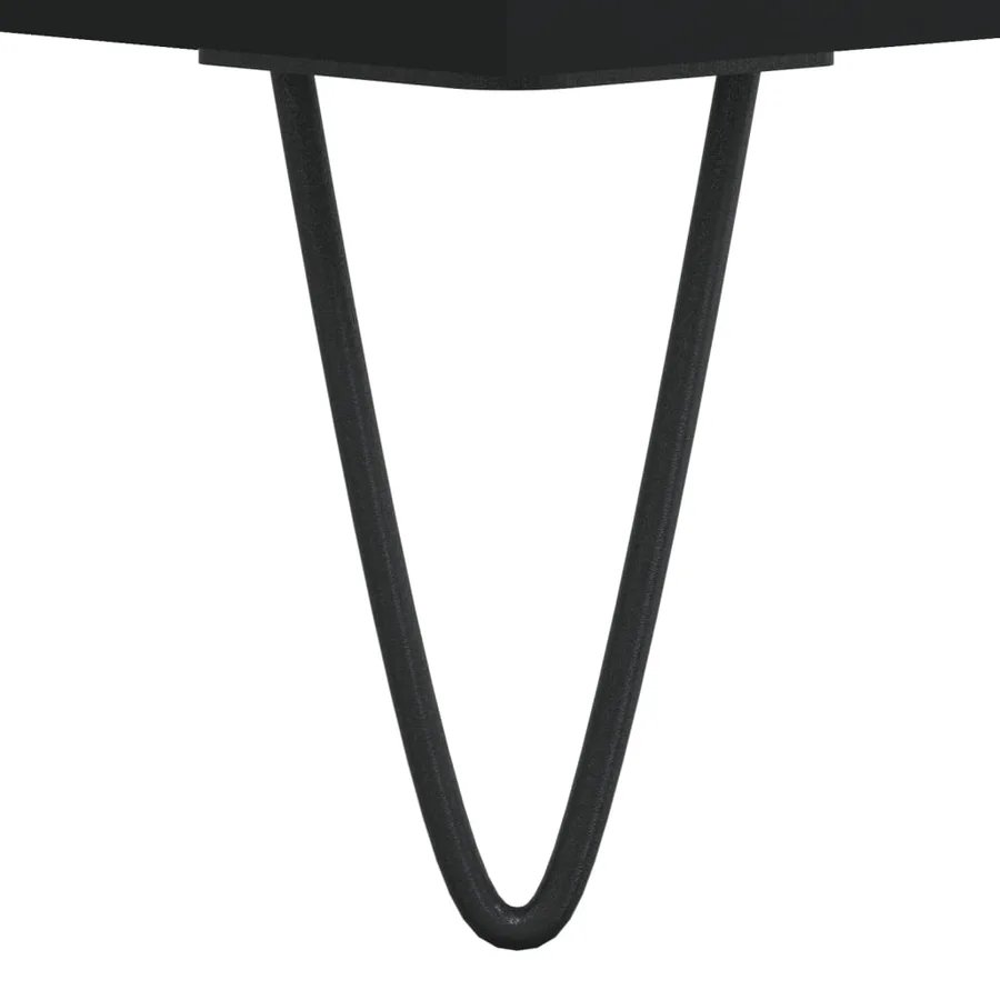 Table basse noir 55x55x36,5 cm bois d'ingénierie - 9