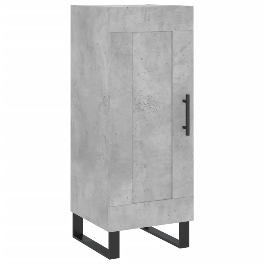 Buffet Gris béton 34,5x34x90 cm Bois d'ingénierie - 2