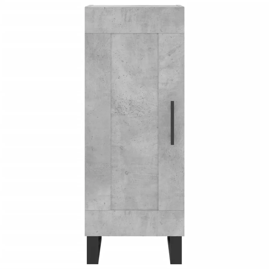 Buffet Gris béton 34,5x34x90 cm Bois d'ingénierie - 5
