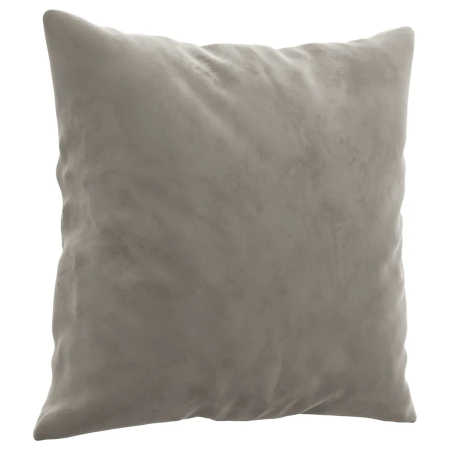 Coussins décoratifs lot de 2 Gris clair 40x40 cm Velours - 3