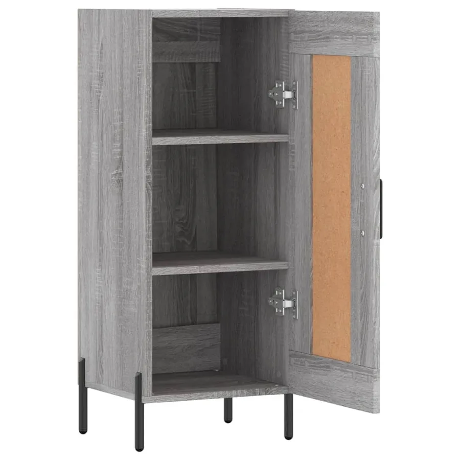 Buffet Sonoma gris 34,5x34x90 cm Bois d'ingénierie - 6