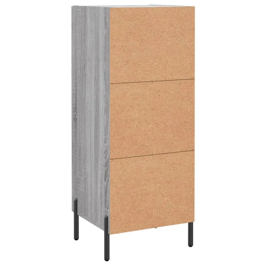 Buffet Sonoma gris 34,5x34x90 cm Bois d'ingénierie - 8
